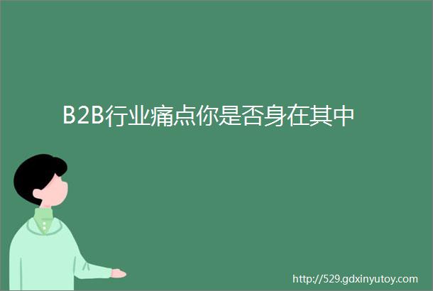 B2B行业痛点你是否身在其中