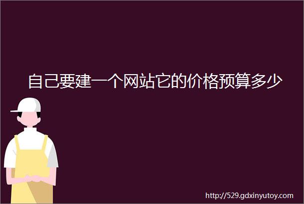 自己要建一个网站它的价格预算多少